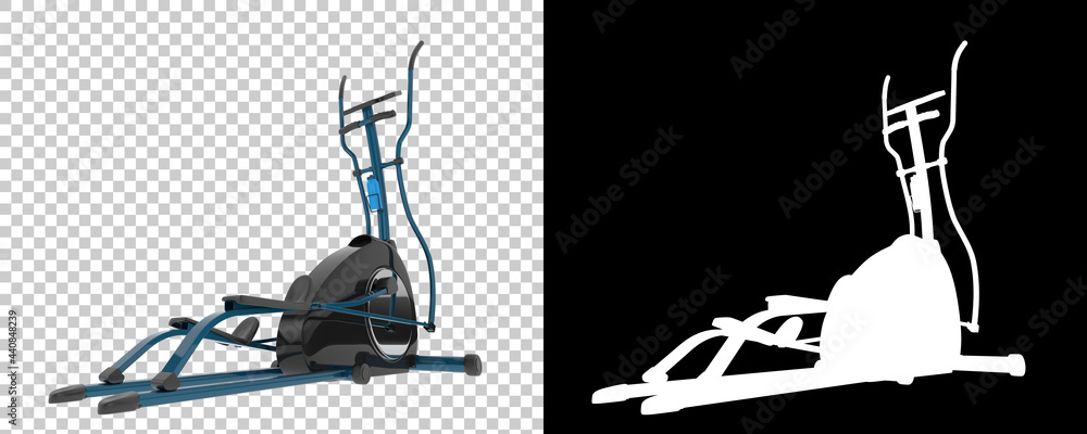Poster Gym stepper isolated on background with mask. 3d rendering - illustration