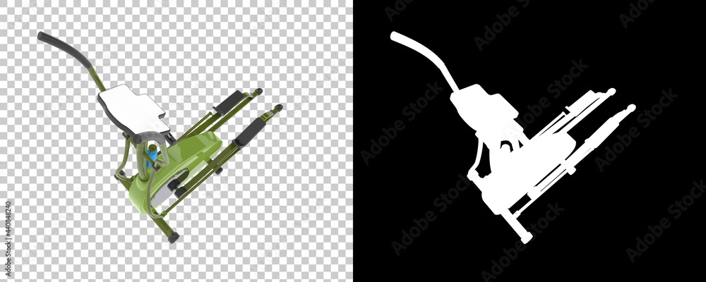 Poster Gym stepper isolated on background with mask. 3d rendering - illustration