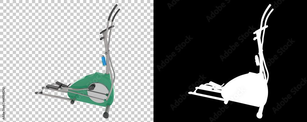 Poster Gym stepper isolated on background with mask. 3d rendering - illustration