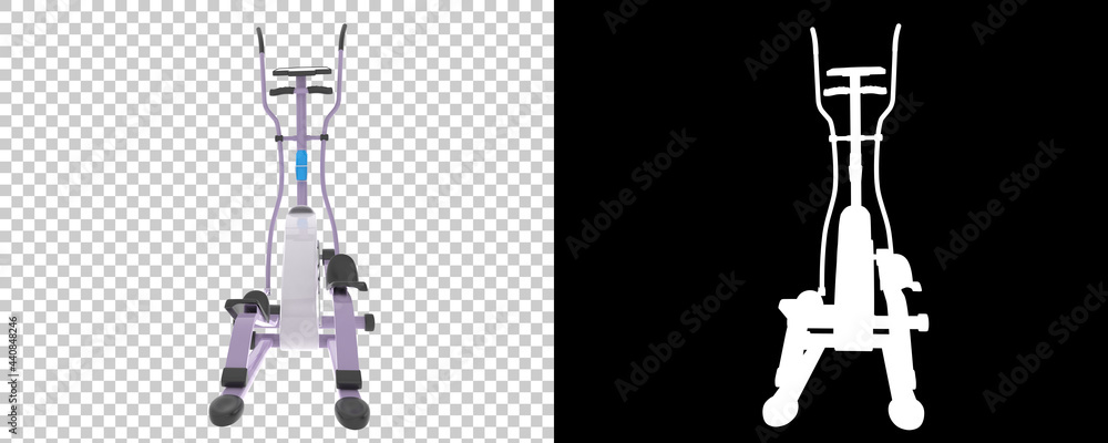 Poster Gym stepper isolated on background with mask. 3d rendering - illustration