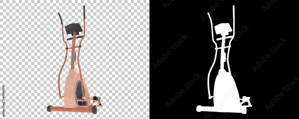 Poster Gym stepper isolated on background with mask. 3d rendering - illustration