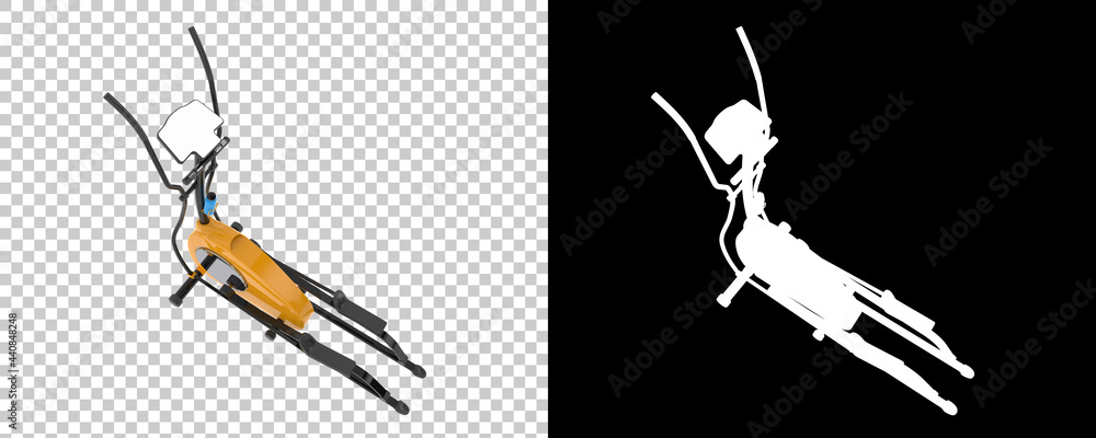 Poster Gym stepper isolated on background with mask. 3d rendering - illustration