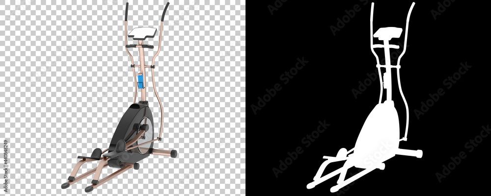 Poster Gym stepper isolated on background with mask. 3d rendering - illustration