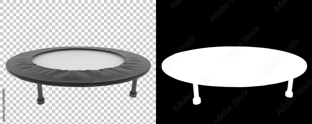 Poster trampoline isolated on background with mask. 3d rendering - illustration