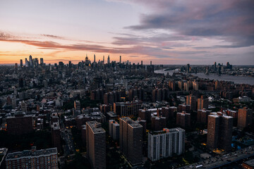An Aerial View of East Village Lower Manhattan in New York City