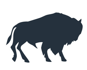 Fototapeta na wymiar wildebeest wild silhouette