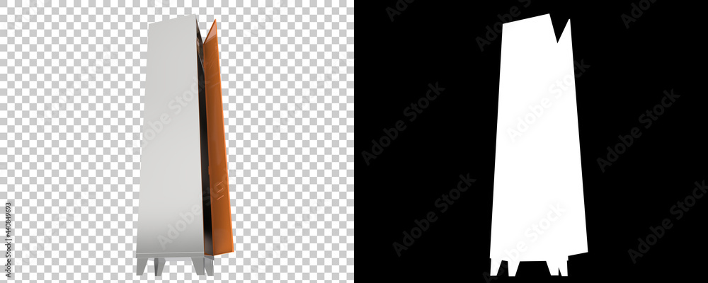 Poster gym lockers isolated on background with mask. 3d rendering - illustration