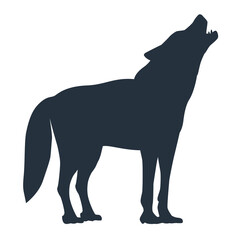 wild wolf silhouette