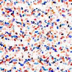 Watercolor irregular confetti dotted background. Hand painted whimsical party carnival seamless pattern. Pretty patterned cotton sprinkles allover print. - 440851090