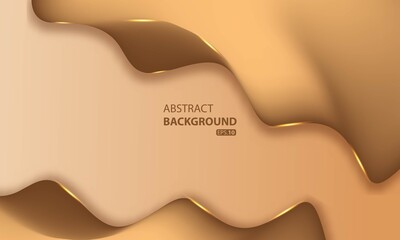 luxury gold smooth wave background vector