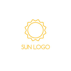 sun vector logo concept icon design template