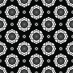 floral seamless pattern background. Geometric ornament for wallpapers and backgrounds. pattern with Black and white color. 