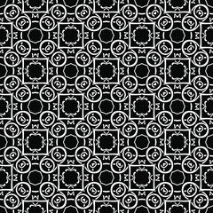 floral seamless pattern background. Geometric ornament for wallpapers and backgrounds. pattern with Black and white color. 