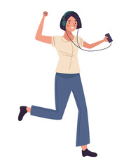 girl listening music