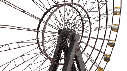 The old horror Ferris Wheel 3d-illustration 3d-rendering