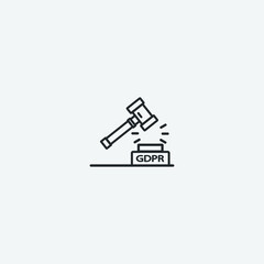 GDPR vector icon for web and design