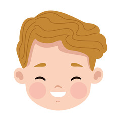 young blond man head