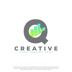Letter Q Financial Institute Advisors Logo. Business Professional Statistic Logo Template