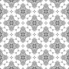 Fototapete Vector geometric pattern. Repeating elements stylish background abstract ornament for wallpapers and backgrounds. pattern with Black and white color.  © t2k4