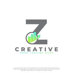Letter Z Financial Institute Advisors Logo. Business Professional Statistic Logo Template