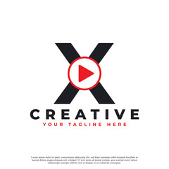 Creative Modern Play Letter X Icon. Music and Video Logo Element. Usable for Business and Technology Logos.