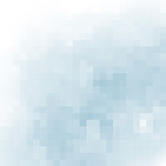 Abstract Modern Background with Halftone and Square Mosaic Element and Blue Gradient Color