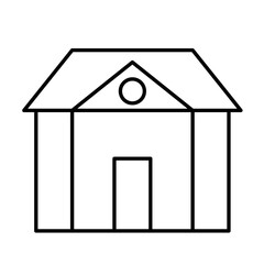 Luxury mansion - modern thin line icon. Simple black outline vector illustration.