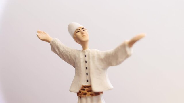 Rotating figure of dancing dervish