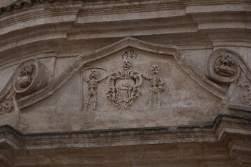 detail of the facade of the cathedral de mallorca