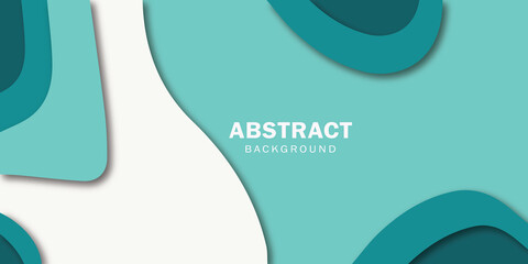 Abstract papercut style background design with blue colors.