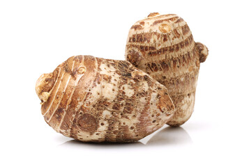 Taro on white background