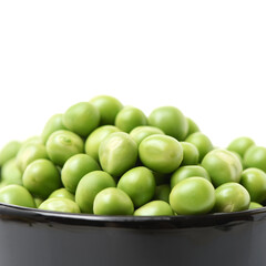 Fresh peas isolated on white background 