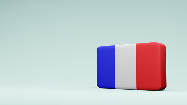 France square flag 3d rendering