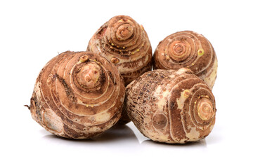 Taro on white background