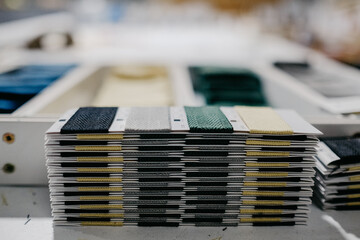 Closeup shot of color samples for furniture