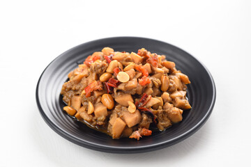 Thai food (Tum Kraton), Spicy santol salad with dry shrimp and peanut, Local Thai food