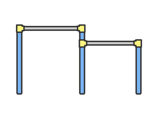 公園の鉄棒のイラスト