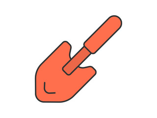 こども用のシャベルのイラスト