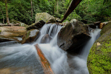 Shoals on the Jacob Fork River, High Shoals Falls Trail, South Mountains State Park, North Carolina