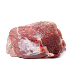 Pork belly on white background