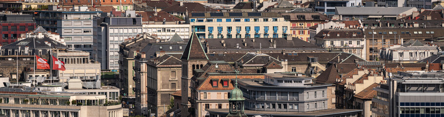 Fototapeta na wymiar Geneva rooftops