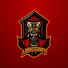 illustration vector graphic of Janissary mascot logo perfect for sport and e-sport team