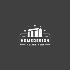 Naklejka premium warehouse home design logo icon vector template