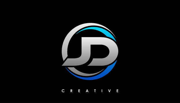 JD Letter Initial Logo Design Template Vector Illustration