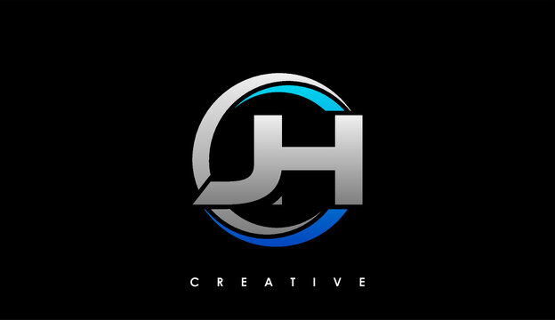 JH Letter Initial Logo Design Template Vector Illustration