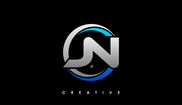 JN Letter Initial Logo Design Template Vector Illustration