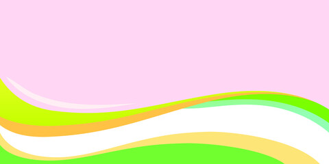 Green Yellow abstract curve pattern background with copy space, Wave Abstract Background. For Design Flyer, Banner, Landing Page. Vector Illustration with Color Gradient [Converted] [Converted]