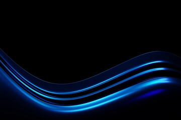 Glow blue light effect on dark blue background. 3D rendering.