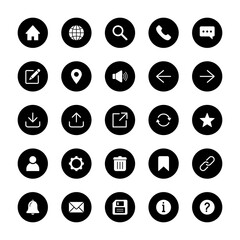 Contact us icon set. Website icon set, Web icon Set. symbol vector