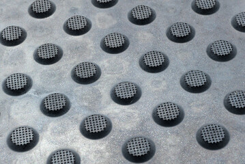 Close-up of rubber mat for playgrounds and more
